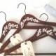 Personalized Hand Lettered CALLIGRAPHY BRIDESMAID HANGER - One (cherry wood, name only)
