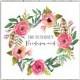 Printable - 'Thank you for being my Bridesmaid' Boho Floral Wreath Card