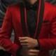 Maroon jute debonair prince suit with shawl lapel