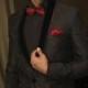 Wine pure silk fascinating prince suit with shawl lapel