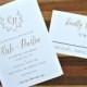 Simple wedding invitations, Gold Wedding Invitation, Monogram suite