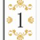 Printable Table Numbers DIY Instant Download Elegant Table Numbers White Gold Wedding Table Numbers Printable Table Cards Digital (Set 1-20)