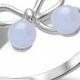 Petite Dainty Ribbon Bow Ring Solid 925 Sterling Silver Cute Ribbon Bow Round Fresh Water Pearl Ring