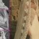 3M Mantilla wedding veil,lace mantilla veil,cathedral wedding veil,ivory wedding veil,White wedding veil, Ivory Cathedral Length Lace Veil