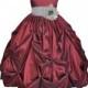 Burgundy / choice of color sash Taffeta Flower Girl Dress pageant wedding bridal children bridesmaid 6-9m 12-18m 2 4 6 8 10 