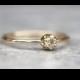 Diamond engagement ring, solitairy diamond ring, bridal jewelry, handmade