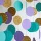 Paper Garland in Lavender, Teal and Gold, Mermaid Party, Bridal Shower, Baby Shower, Party Decorations, Birthday Decor