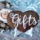 Rustic Wedding Gifts Sign WITH Easel