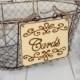 Rustic Wedding "Cards" Sign WITH WIRE BASKET   for Your Rustic, Country, Shabby Chic Wedding- Ready to Ship