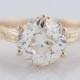 Antique Engagement Ring Art Deco 1.74ct Old European Cut Diamond in Vintage 14k Yellow Gold