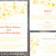 DIY Wedding Invitation Template Set Editable Word File Download Printable Yellow Invitation Floral Wedding Invitation Bird Invitation