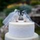 Blue Jay Wedding Cake Topper: Bride & Groom Love Bird Cake Topper -- LoveNesting Cake Toppers