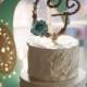 Letter G Rustic Twig Wedding Cake Topper