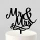 Mr and Mrs Wedding Cake Topper, Modern Wedding Cake Topper, Unique Wedding Cake Topper, Acrylic Cake Topper [CT102mm]