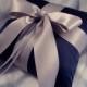 Gabriella Ring Bearer Pillow - Pick Your Own Color - Shown in Navy and Gray