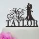 Wedding Cake Topper,Mr and Mrs Cake Topper With Surname,Heart Topper,Custom Cake Topper,Personalized Cake Topper,Date Cake Topper C118