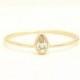 Diamond Engagement Ring - Pear Diamond Ring - Engagement Ring - Gold Diamond Ring - 14k Gold Ring