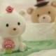 bear Wedding Cake Topper-love polar bear----k920