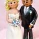 Portrait Custom Wedding Cake Topper, polymer clay figures, Bride and Groom cake topper clay characters birthday handmade