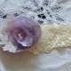 Shabby Chic Bridal Garter, Lilac and Ivory Wedding Garter, Wedding Accessory, Rustic Wedding