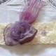 Shabby Chic Bridal Garter, Lilac, Purple and Ivory Wedding Garter, Wedding Accessory, Rustic Wedding