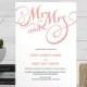 Coral Mr and mrs script fonts Invitation Template