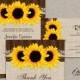 DIY Printable Sunflower Wedding Invitation Sets, Rustic Country Wedding Invitation Kits With Sunflowers, Burlap And Lace
