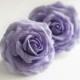 Purple flower hair clip - rose hair clip - purple wedding flower clip - wedding hair clip - purple rose - purple hair accessory