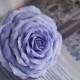 Large purple hair clip - rose hair clip - bridal hair flower - large flower clip - purple wedding - purple flower clip - lilac rose