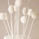 Ivory Organza Wedding Cake Toppers - 6 pcs