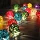 20 Mixed Colour Rattan Ball String Lights for Party Wedding and Decorations
