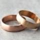 Wide Gold Men's Wedding Band Set, Set of Recycled 14k Rose or Yellow Gold 6mm Brushed Commitment Rings His and His -  Made in Your Sizes