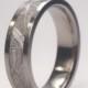 Wedding Sale Gibeon Meteorite Inlay Titanium Ring Alternative Wedding Band