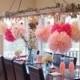 Tissue Paper Flowers set of 36 (12/12/12) - Girly Pink Theme Party - Tissue Pom Poms - Paper Balls - Wedding set - Birthday decorations