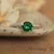 Emerald Green Spinel Classic Solitaire in Sterling - Silver Vintage-style Engagement Ring or Promise Ring - May Birthstone Ring