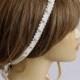 Bridal headband, wedding hairband, pearl Head band, Bridal Hair Accessory, Lace, Wedding Accessory, pearl bead, weddings, ivory, head piece