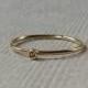 9ct Yellow Gold & Champagne Diamond, Ethical Skinny Stacking Ring
