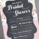 Lace and Flowers Bridal or Baby Shower Invitation with Chalkboard Accents