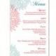 Wedding Menu Template DIY Menu Card Template Editable Text Word File Instant Download Blue Red Menu Floral Menu Printable Menu 4x7inch