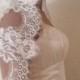 FREE SHiPPing !Ivory lace veil. Light ivory , white veil .Lace veil. Beautiful Spanish style. Wedding veil. Bridal headpiece. 
