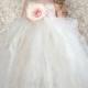 Champagne Tulle Flower Girl Dress - size 1T to 5T Tulle and Lace