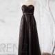 2016 Black Chiffon Bridesmaid dress Long, Rose Gold Sequin Wedding dress, Strapless Backless Prom dress, Maxi dress floor length (HQ157)