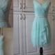 Mint green bridesmaid dress,handmade chiffon prom dress,wedding party dress,bridesmaid gown