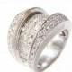 Diamond Wedding Ring, Engagement Ring, 14k White Gold Diamond Band, Cocktail Ring, Anniversary Gift for Women