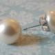 Hypoallergenic Pearl Post Earrings Surgical Steel Pearl Studs Bridesmaids Pearl Earring Posts Nickel Free Pearl Posts Classic Pearl Studs