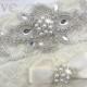MADRID II - Pearl Wedding Garter Set, Lace Garter, Rhinestone Crystal Bridal Garters