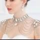 Bridal Crystal Silver Shoulder Body Chain Necklace