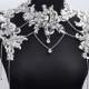 Wedding Crystal Rhinestone Tassel Lace Shoulder Chain Strap