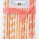 Coral Straws *Kraft *Chevron *Polkadot *Multipack *IVORY and PEACH Straws -Vintage inspired straws for Birthday, Wedding, or Baby Shower