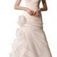 Organza Satin Strapless Neckline 2 In 1 Wedding Dress
